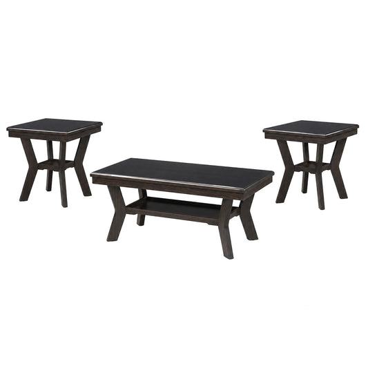 Gia - 3 Piece Occasional Set (1 Coffee & 2 End Tables) - Brown