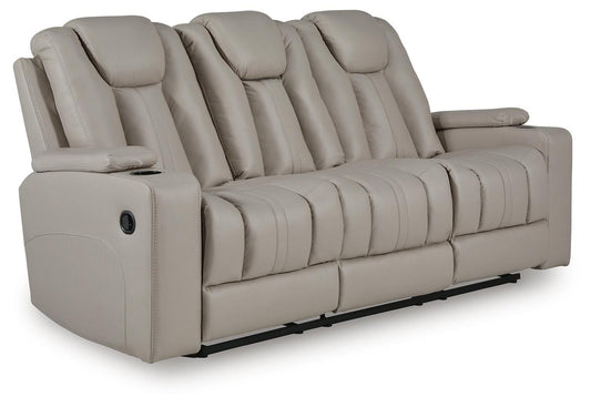 Elevate Edges - Reclining Sofa With Drop Down Table - Coin