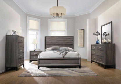 Watson Five-piece Eastern King Bedroom Set Grey Oak