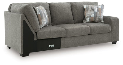 Clarington - 2 Pc. - 3-Piece Sectional And Oversized Ottoman - Greystone