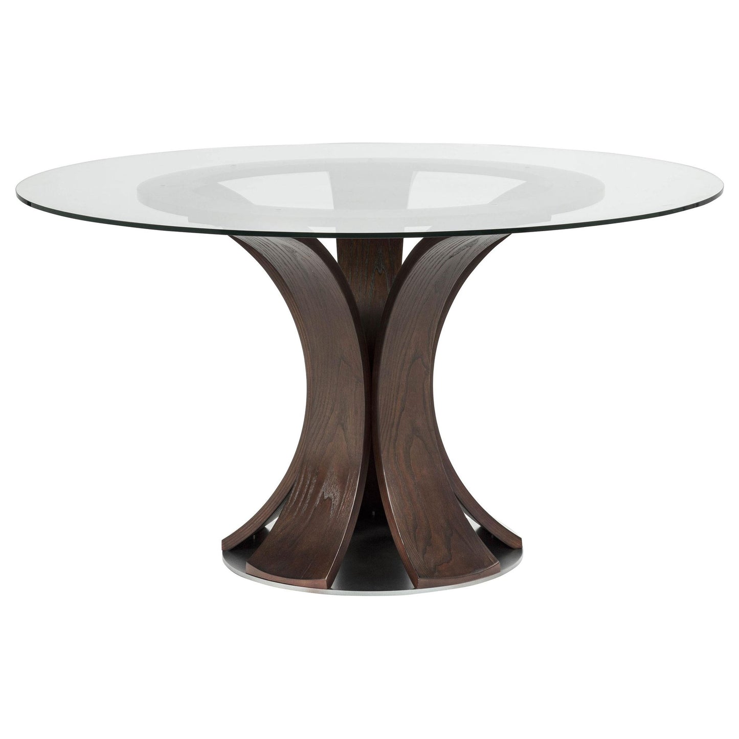 Naser Round Tulip Dining Table Base Dark Walnut