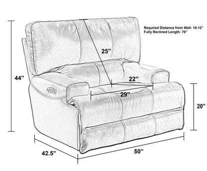 Wembley - Power Headrest With Lumbar Lay Flat Recliner