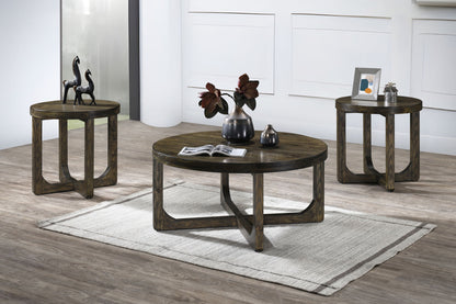 Kerby - Round Coffee Table - Dark Brown
