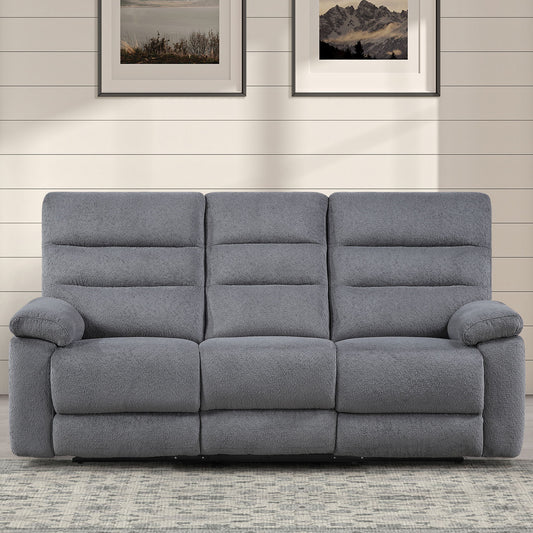 Cozy - Manual Recliner Sofa - Gray