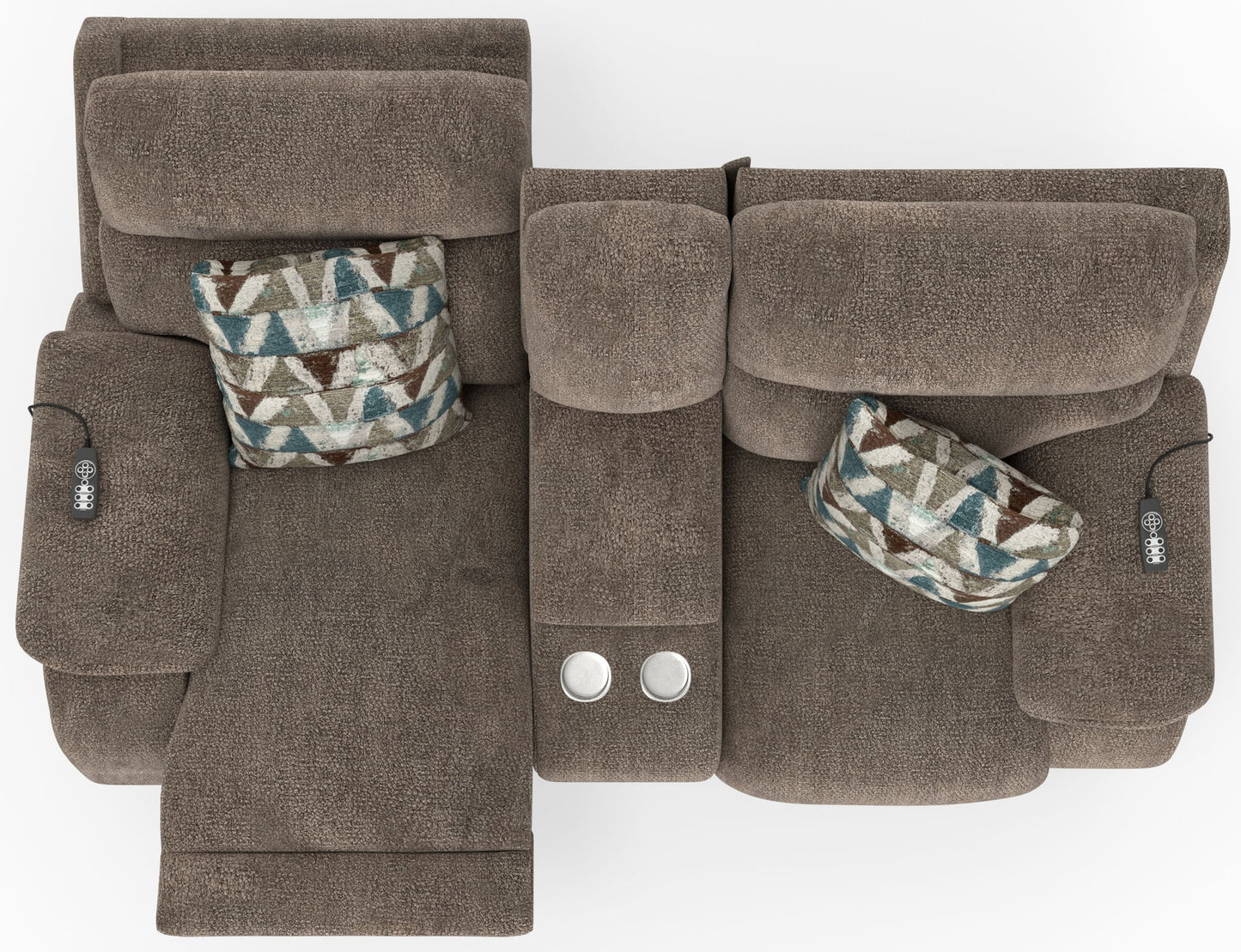 Joya - Power Headrest Power Lay Flat Reclining Console Loveseat With CR3 Heat/Massage/Lumbar/ZG