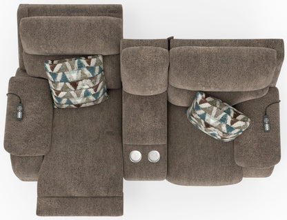 Joya - Power Headrest Power Lay Flat Reclining Console Loveseat With CR3 Heat/Massage/Lumbar/ZG