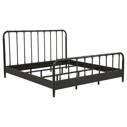 Rocco All Wood Water Pipe Open Frame Eastern King Bed Dark Bronze