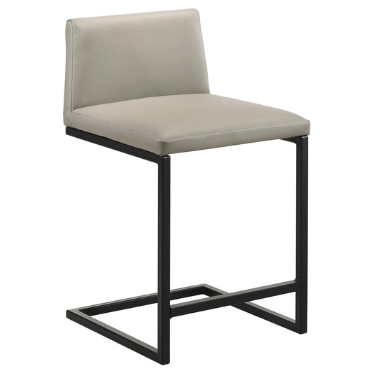 Vardon Genuine Leather Counter Height Chair Tan (Set of 2)