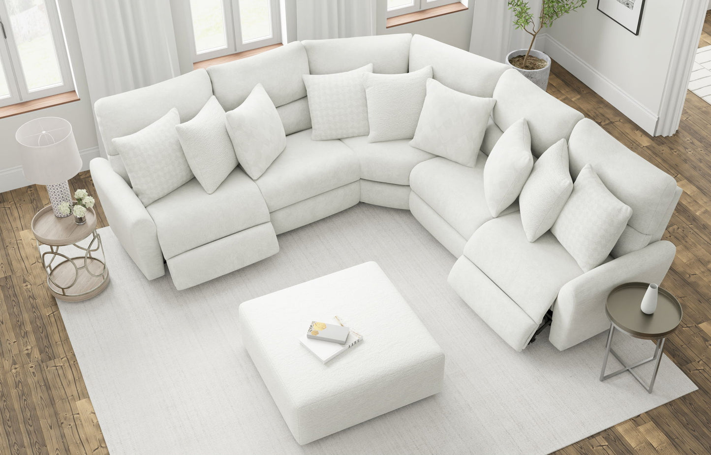 Majesty - Deep Seating Power Reclining Sectional And Ottoman