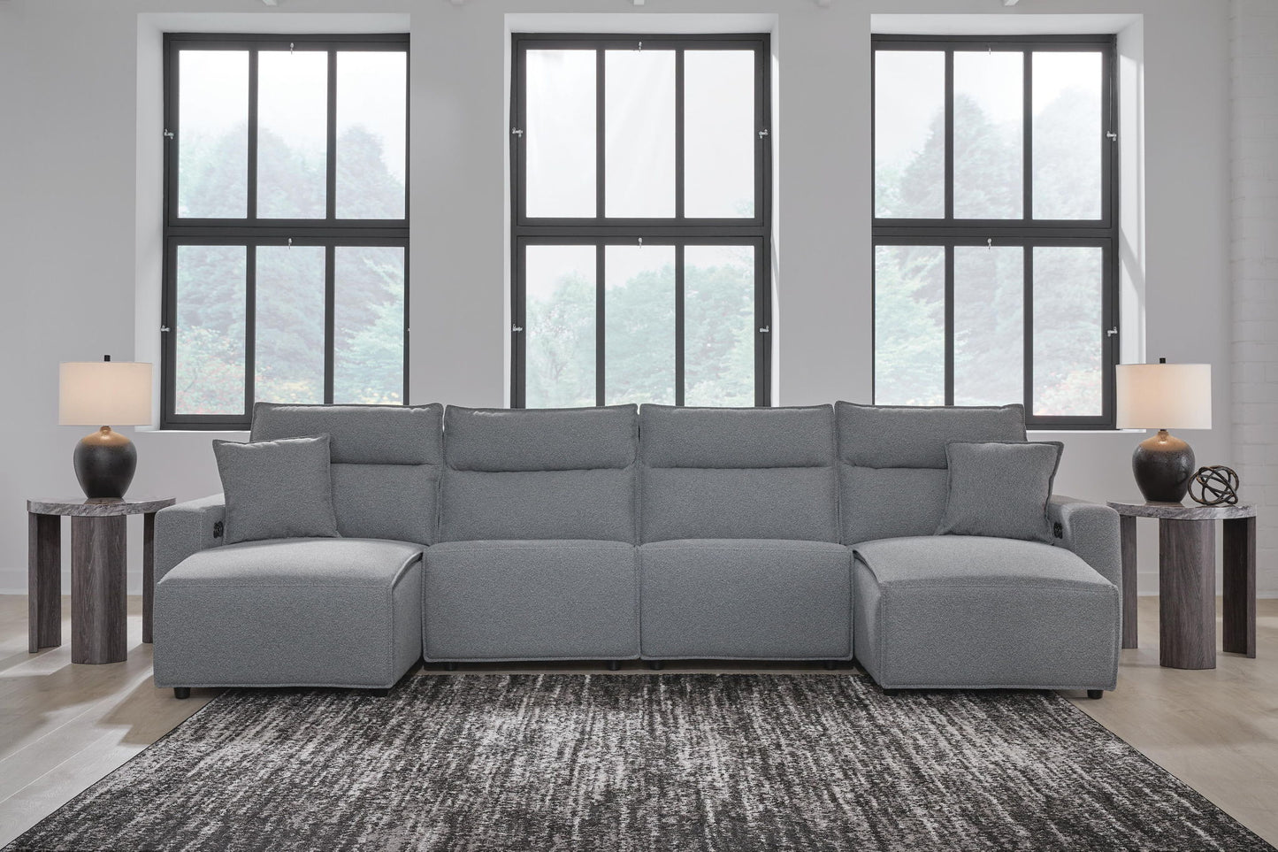 Modmax II - Reclining Sectional - Salt And Pepper