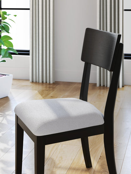 Portdown - Dining Upholstered Side Chair (Set of 2) - Black