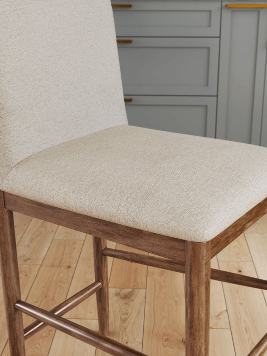 Isanti - Upholstered Barstool (Set of 2) - Light Brown