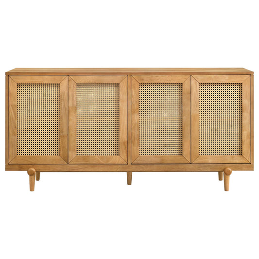Fabra 4-door Dining Sideboard Storage Console Honey
