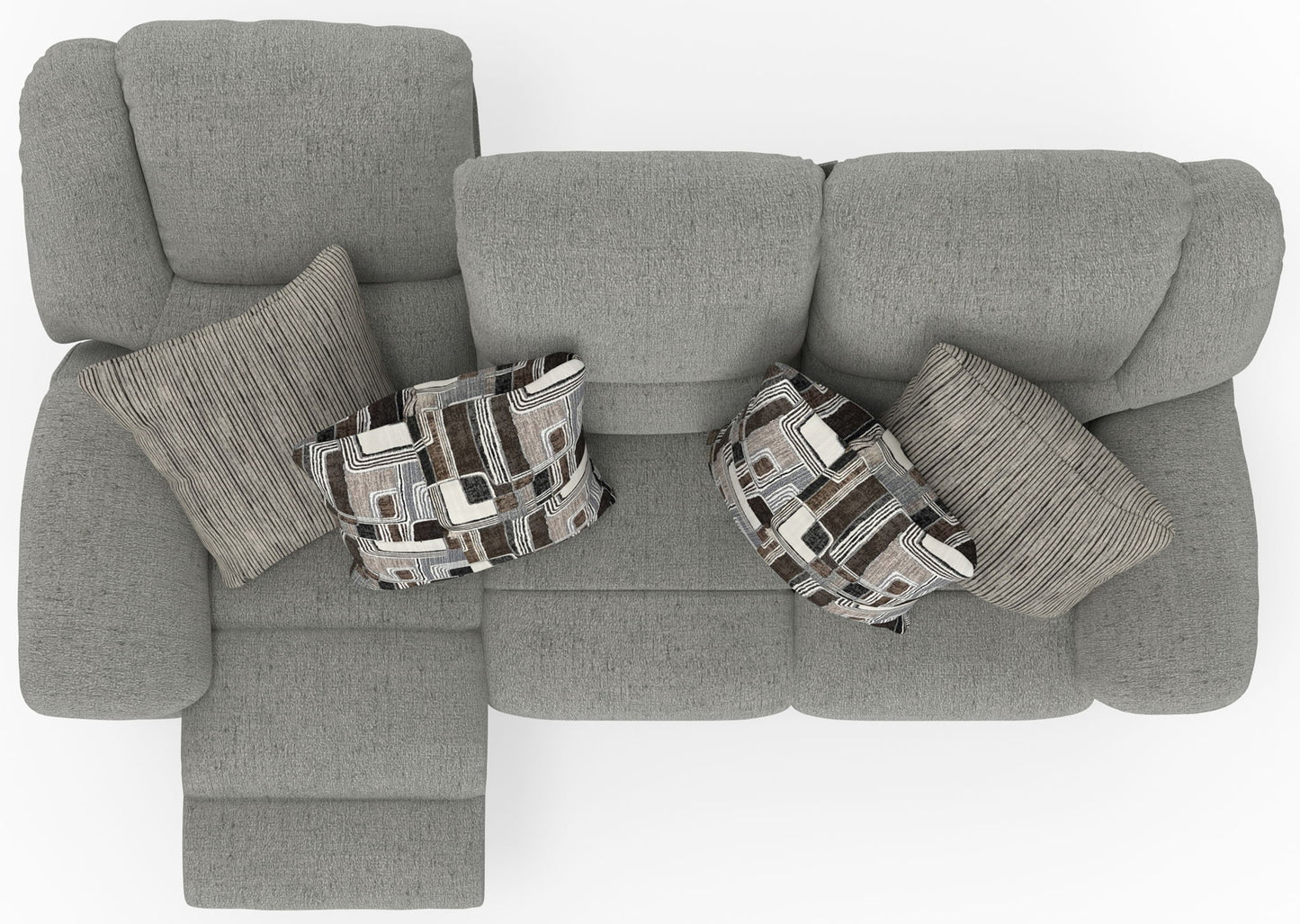 Trifecta - Sofa With 3 Recliners and Drop Down Table