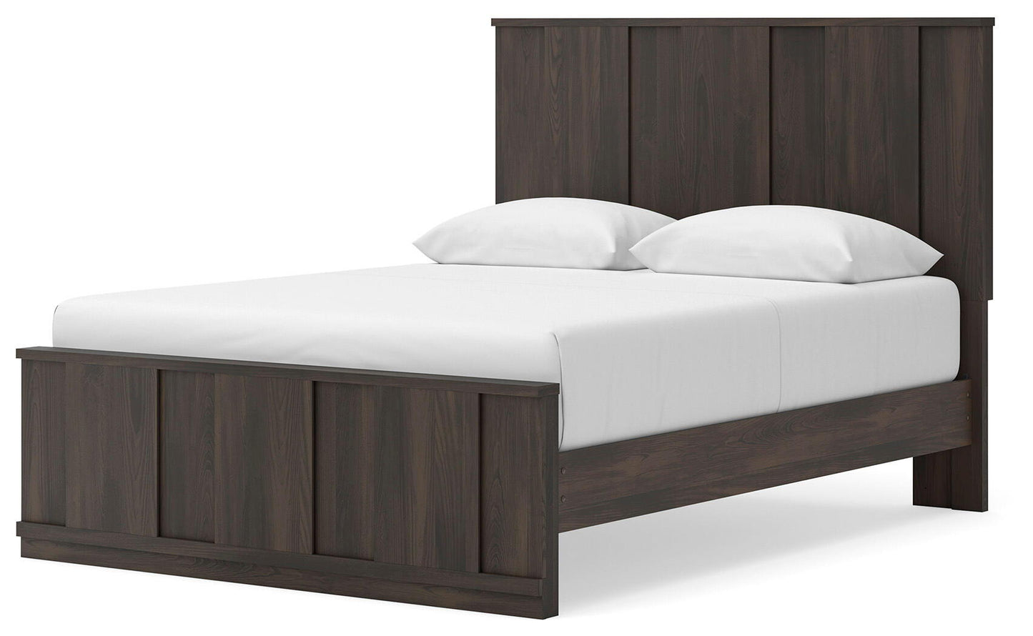 Shaehartin - Queen Panel Platform Bed - Dark Brown