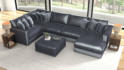 Remington - Modular Sofa And Cocktail Ottoman - Slate