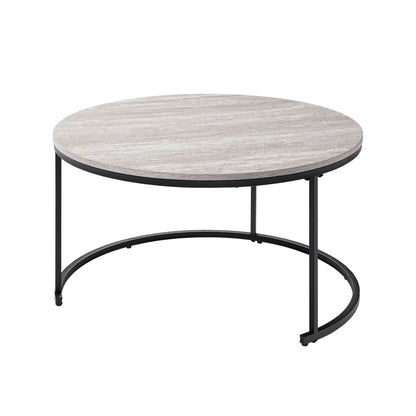 Forma - 4 Piece Occasional Set (1 Coffee, 1 Large End Table & 1 Stool, 1 Small End Table) - Black / White / Gray
