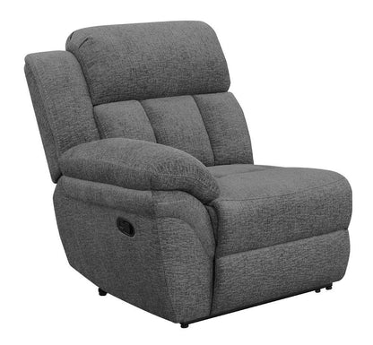 Bahrain Upholstered LAF Recliner Charcoal