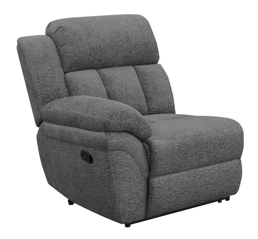 Bahrain Upholstered LAF Recliner Charcoal