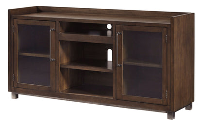 Starmore - 70" TV Stand With Glass/Stone Fireplace Insert - Brown