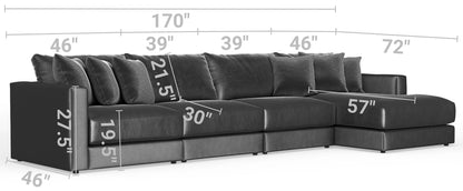 Remington - Modular Sofa - Slate