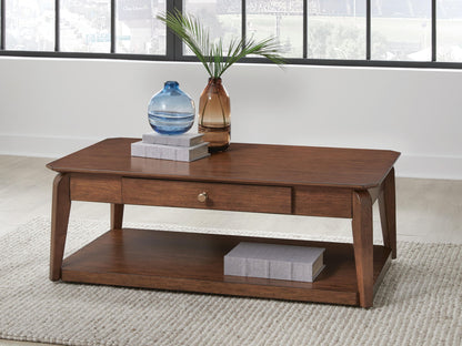Trenmour - Rectangular Cocktail Table - Medium Brown