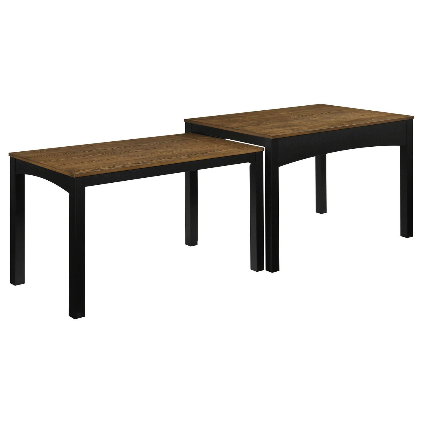 Sykes 47-inch 2-piece Nesting Dining Table Brown and Black