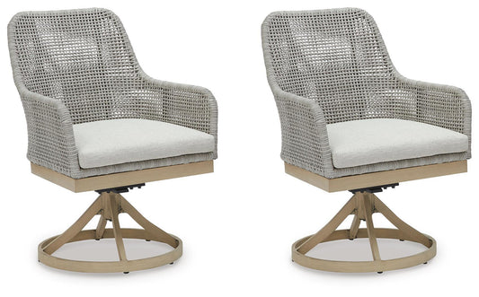 Seton Creek - Swivel Chair With Cushion (Set of 2) - Gray