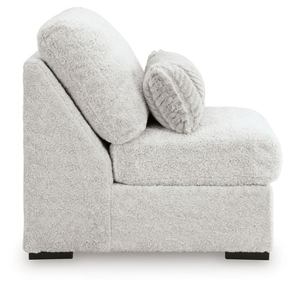 Cuddle Plush - 3 Pc. - 3-Piece Sectional, Chair And Ottoman - Arctic