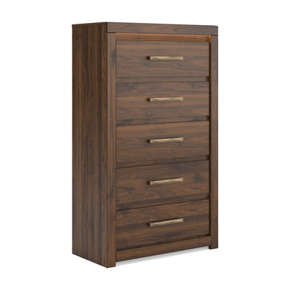 Janfyn - Five Drawer Chest - Brown