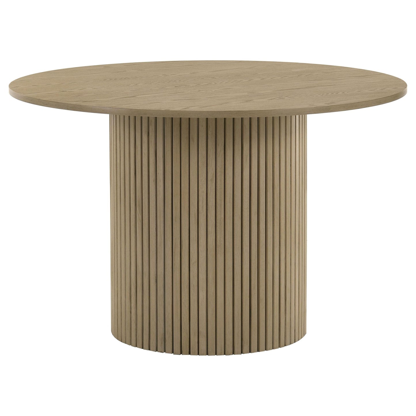 Hamlyn 47-inch Round Wood Dining Room Table Natural Oak