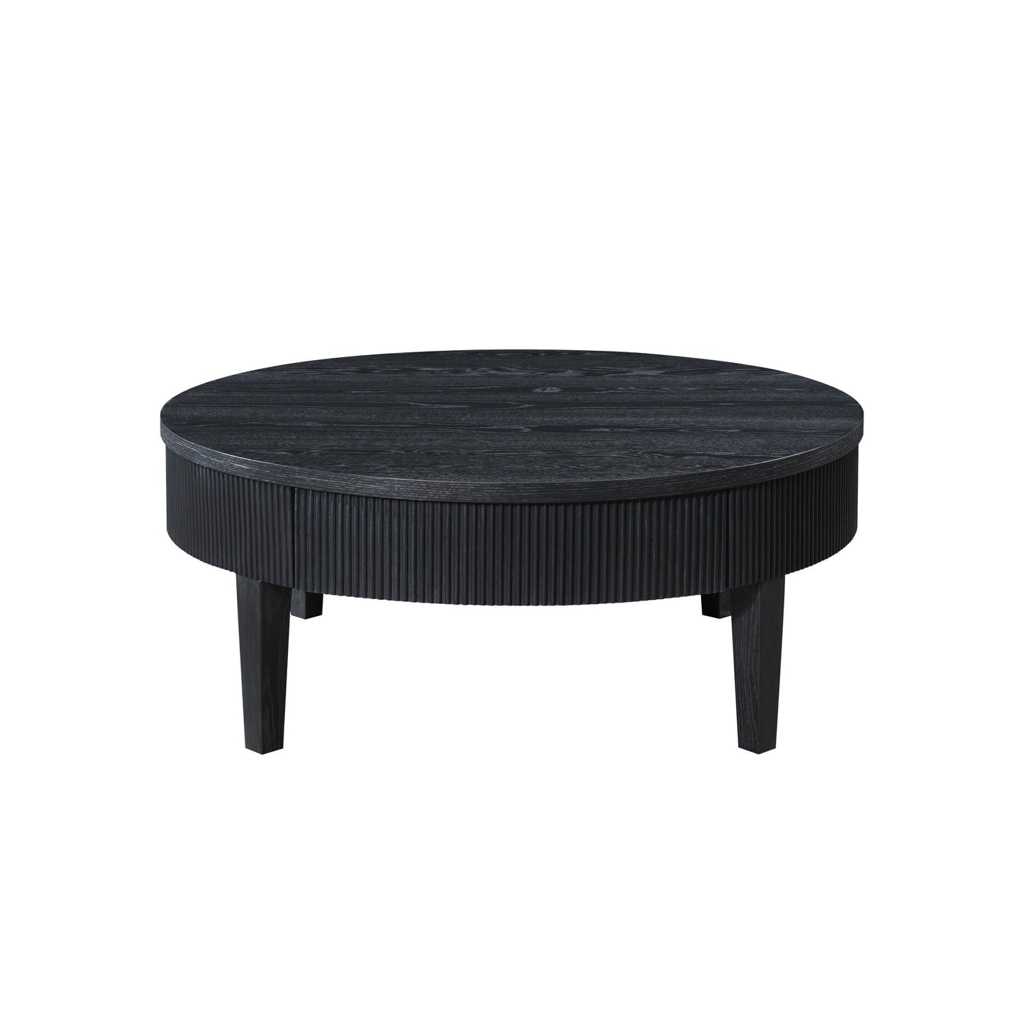 Tate - Round One Drawer Coffee Table - Black