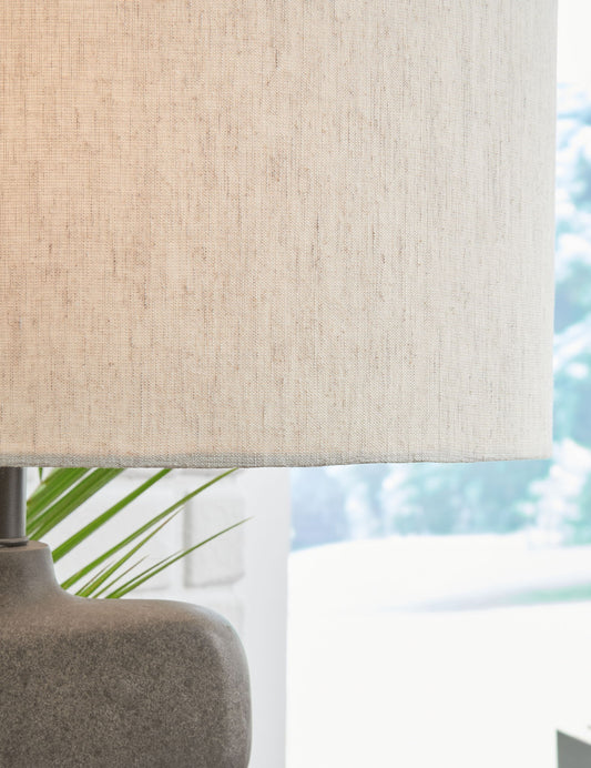 Danacy - Paper Table Lamp - Distressed Black