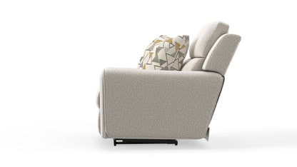 Micah - Power Headrest Power Deep Seat Lay Flat Recliner - Oatmeal
