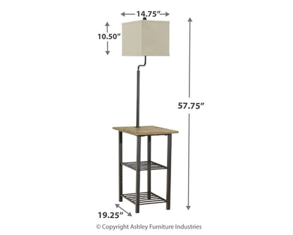 Shianne - Metal Tray Lamp  - Black