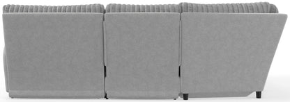Abraxas - 6 Piece Power Reclining Sectional With Lay-Back Chaise, 2 Reclining Seats, And Included Cocktail Ottoman (LSF Chaise) - Moonstruck