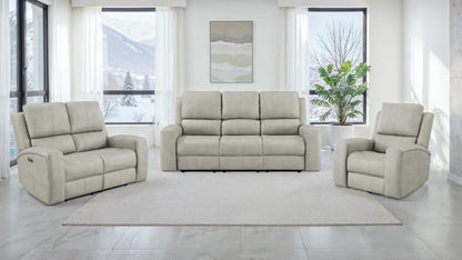 Brickston 3-piece Triple Power Reclining Sofa Set Grey