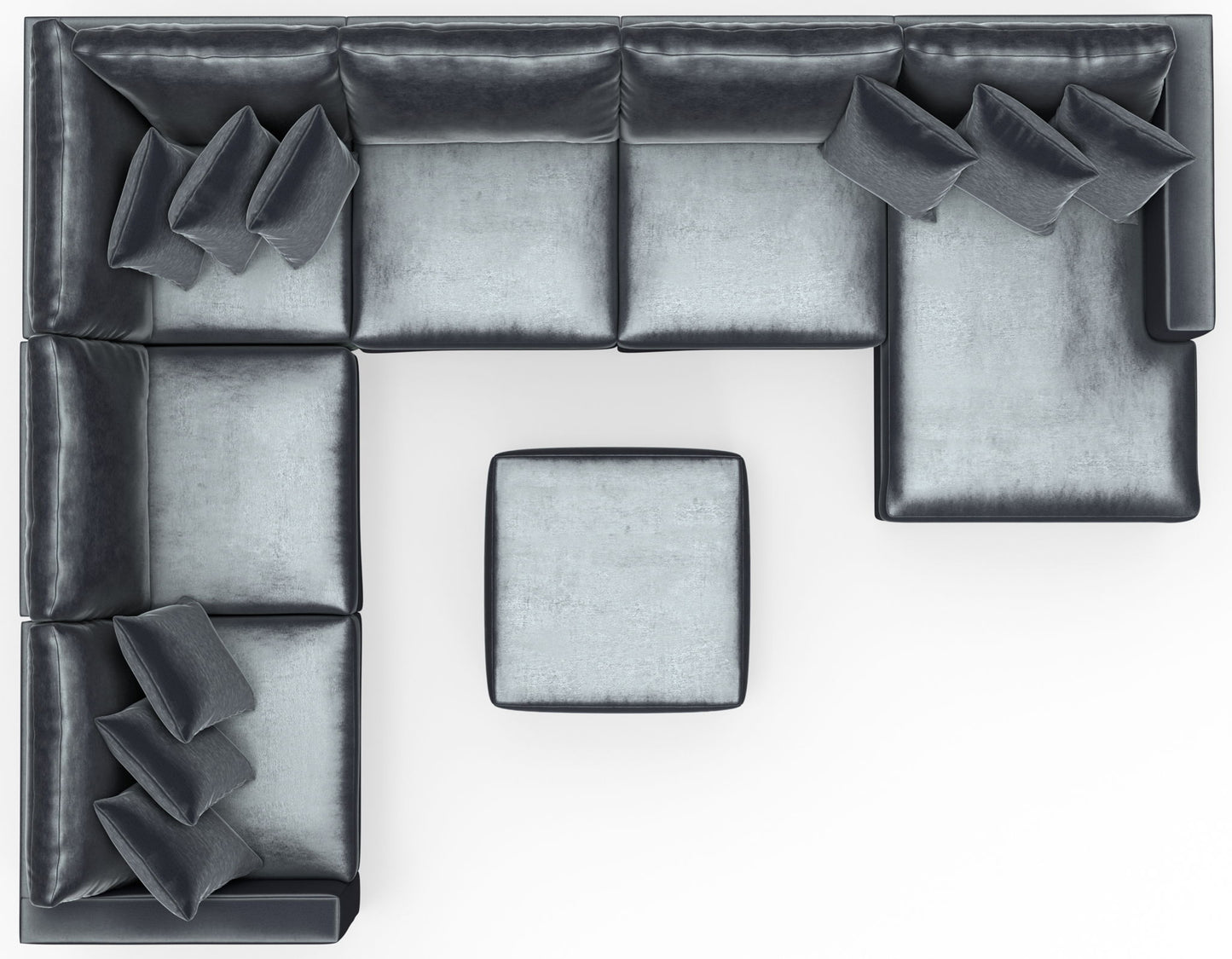 Remington - Modular Sofa And Cocktail Ottoman - Slate