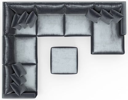 Remington - Modular Sofa And Cocktail Ottoman - Slate