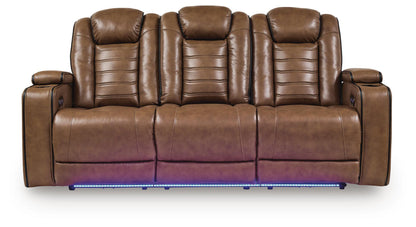 Gruaro - Power Reclining Sofa With Adjustable Headrest - Amber