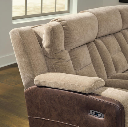 Mixed Motion - Power Reclining Loveseat With Console / Adjustable Headrest