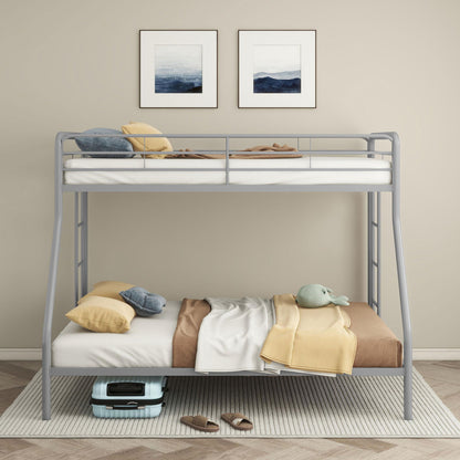 Carson Metal Twin Over Full Bunk Bed Glossy Silver
