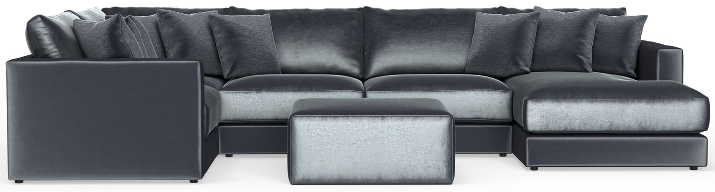 Remington - Modular Sofa And Cocktail Ottoman - Slate