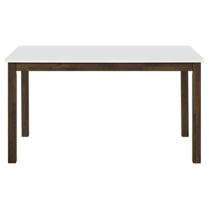Merrin 55-inch Rectangular Dining Table White and Walnut