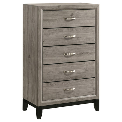 Valen 5-drawer Bedroom Chest of Drawers Light Taupe
