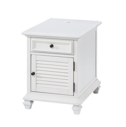 Charlestown - Storage End With USB - White