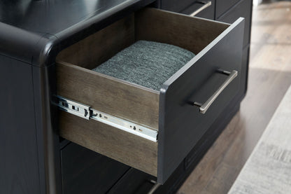 Rowanbeck - Dresser And Mirror - Black
