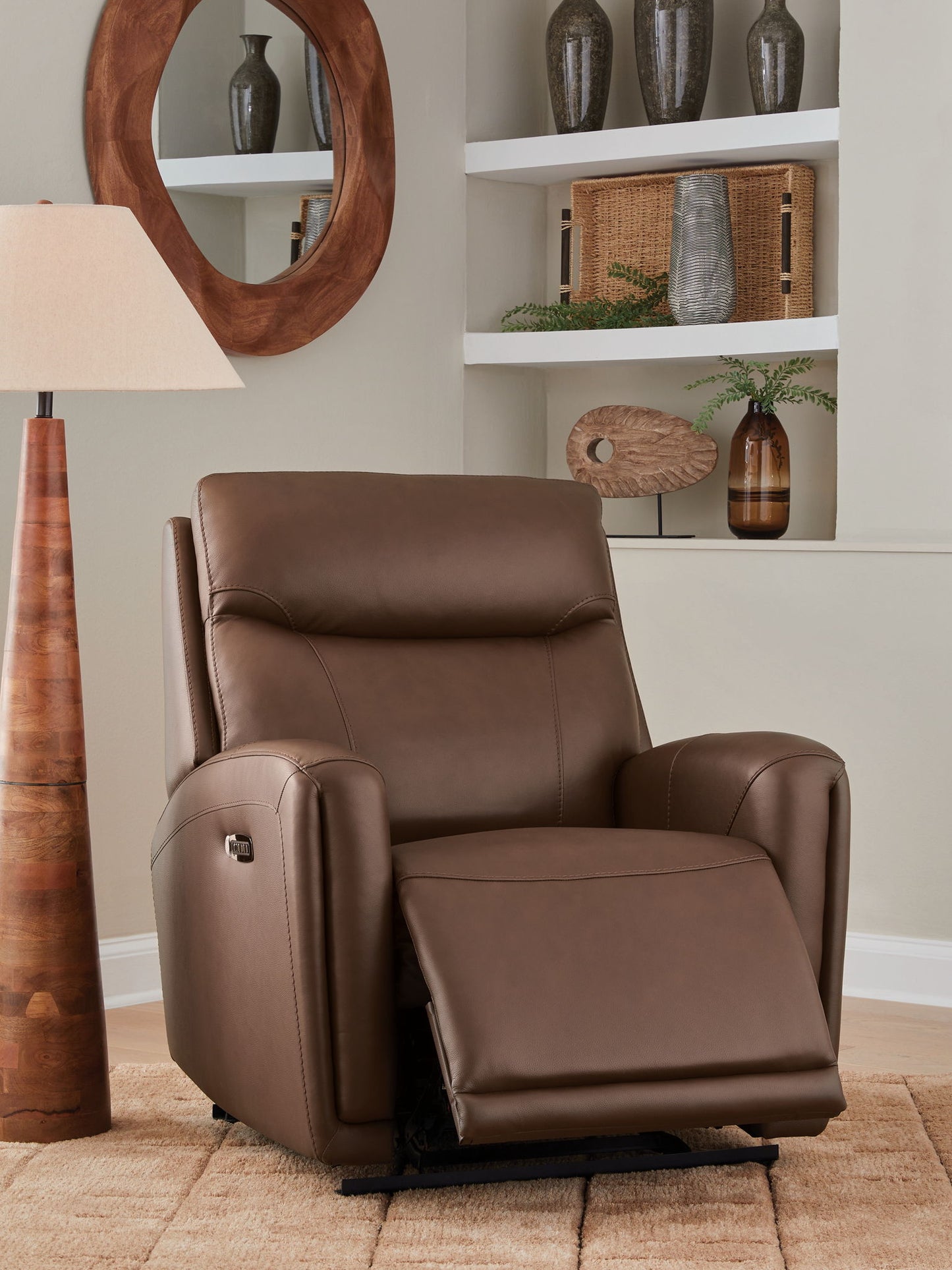 Pincara - Power AutoGlide Recliner With Audio System - Umber