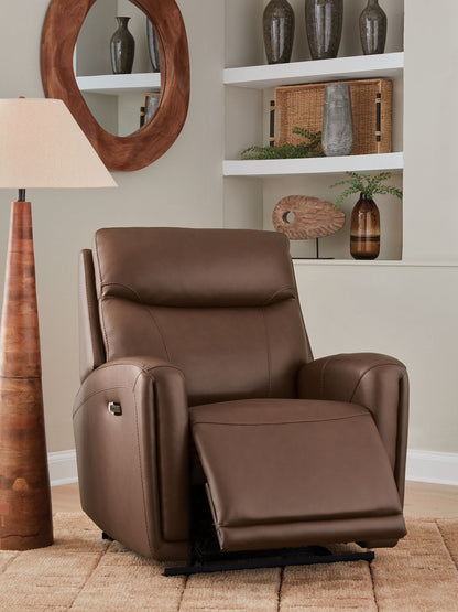 Pincara - Power AutoGlide Recliner With Audio System - Umber