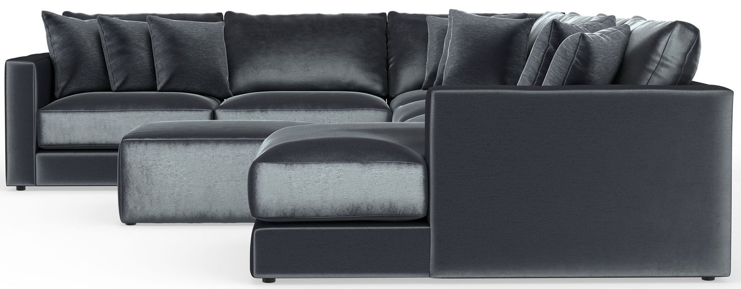 Remington - Modular Sofa And Cocktail Ottoman - Slate